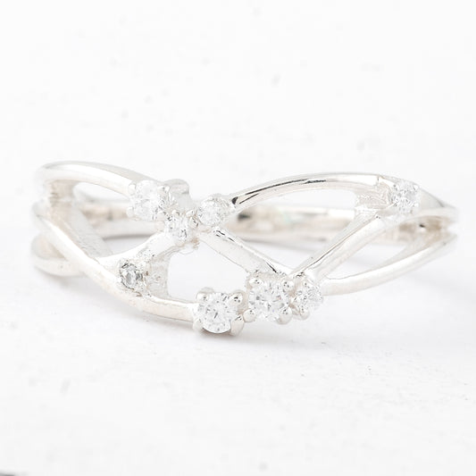 0.31 Ct Round Cubic Zirconia 925 Sterling Silver Ring