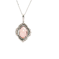 5.86 Carats Pink Lab Grown Diamond 14K Gold Pendant