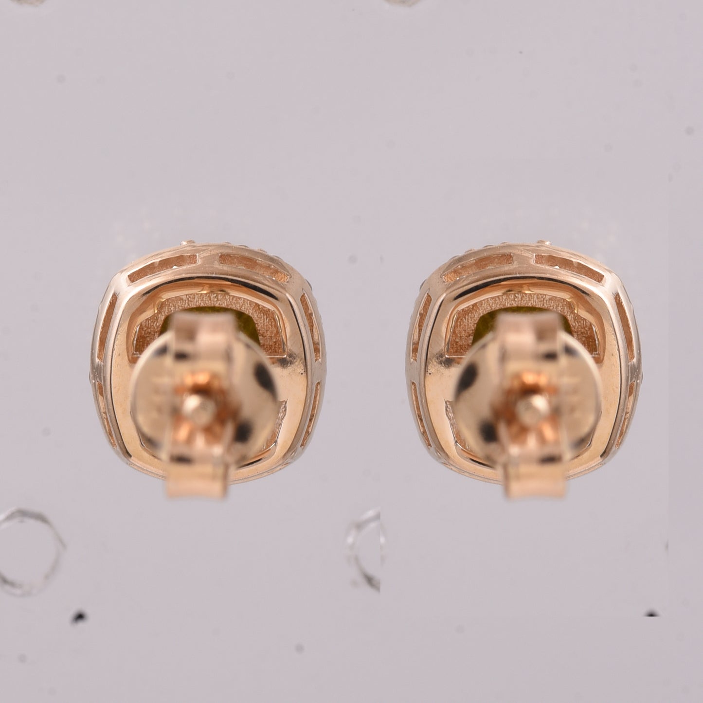 2.21 Ct Cushion Yellow Diamond 14K Gold Earrings