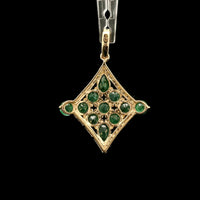 1.70 Ct Pear Emerald 14K Gold Pendant