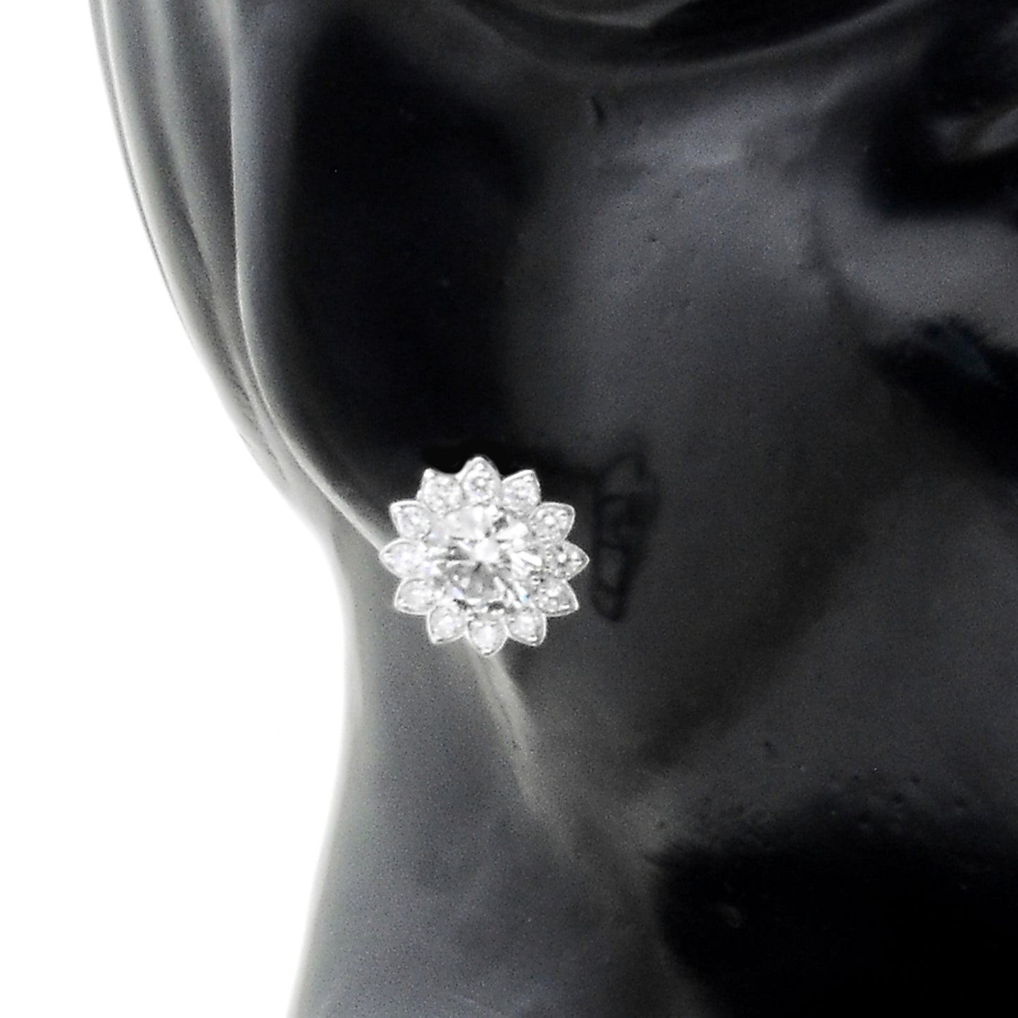4.04 Carats Lab Grown Diamond 14K Gold Earrings