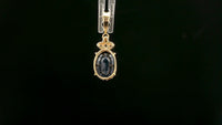 2.07 Ct Oval Mixed Cut Natural Corundum Sapphire 14K Gold Pendant