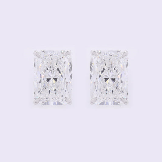 3.81 Carats Lab Grown Diamond 14K Gold Earrings