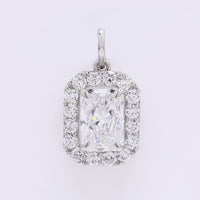 2.55 Carats Lab Grown Diamond 950 Platinum Pendant