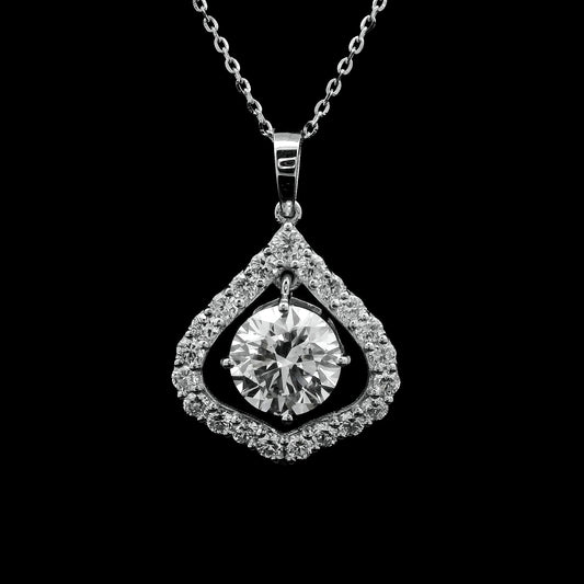 2.36 Carats Lab Grown Diamond 14K Gold Pendant