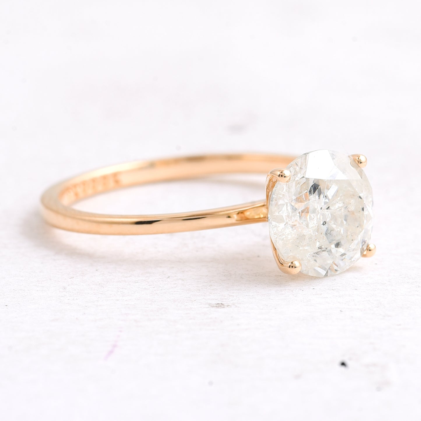 2.02 Ct Round Diamond 14K Gold Ring