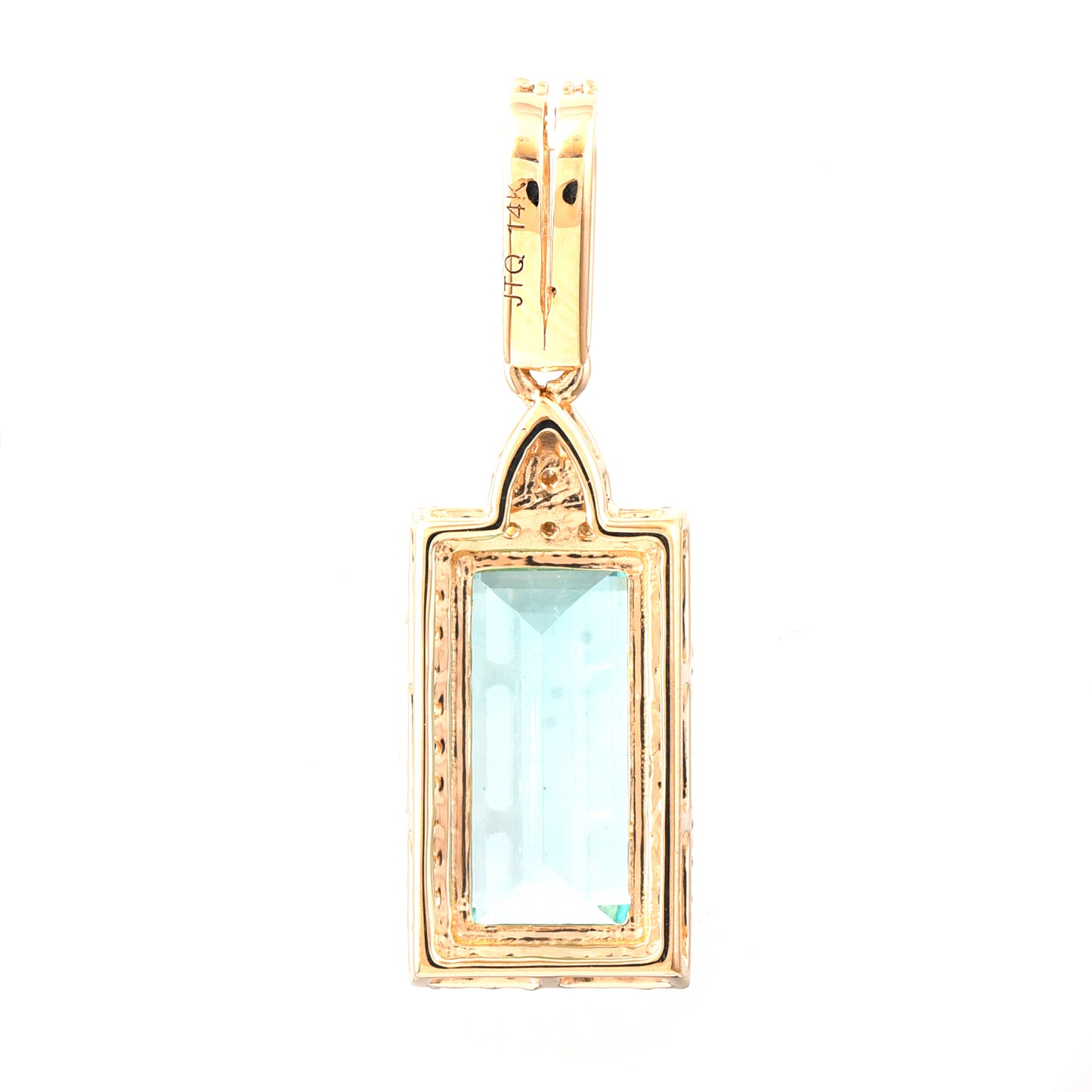 2.04 Ct Octagon Emerald 14K Gold Pendant