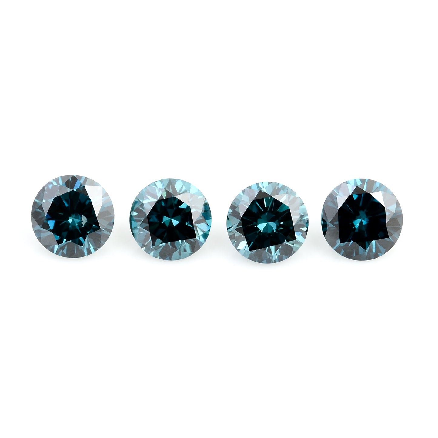 0.59 Blue Diamond Round Loose Gemstone