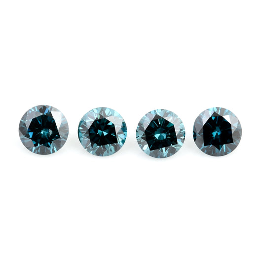 0.59 Blue Diamond Round Loose Gemstone