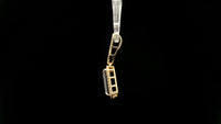 3.41 Ct Octagon Natural Sapphire 14K Gold Pendant