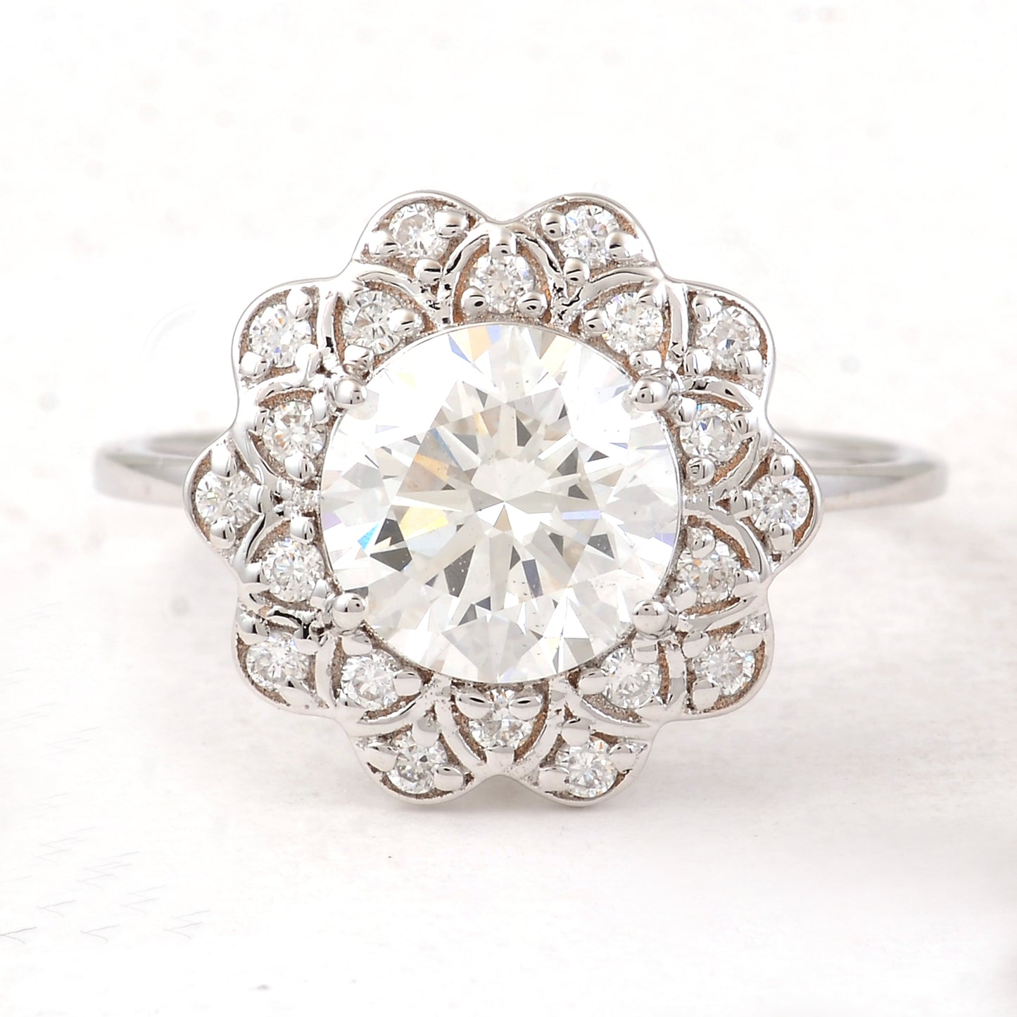 2.20 Carats Lab Grown Diamond 14K Gold Ring