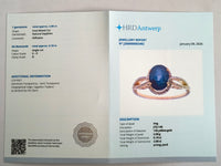 2.99 Ct Oval Mixed Cut Natural Sapphire 14K Gold Ring