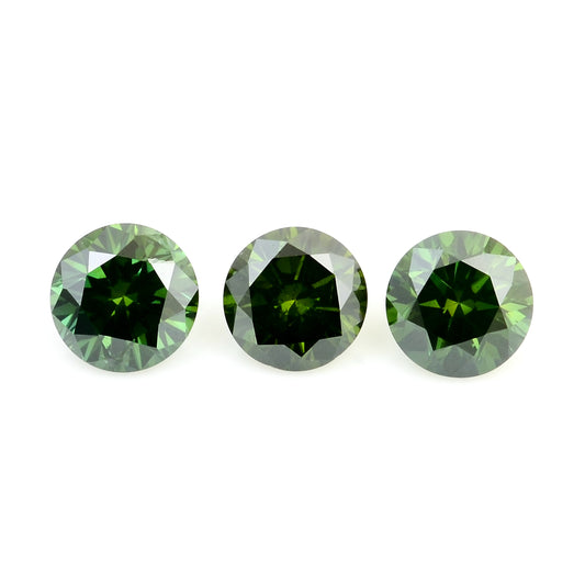 0.53 Green Diamond Round Loose Gemstone
