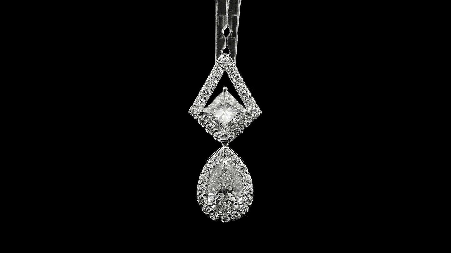 2.82 Carats Lab Grown Diamond 14K Gold Pendant