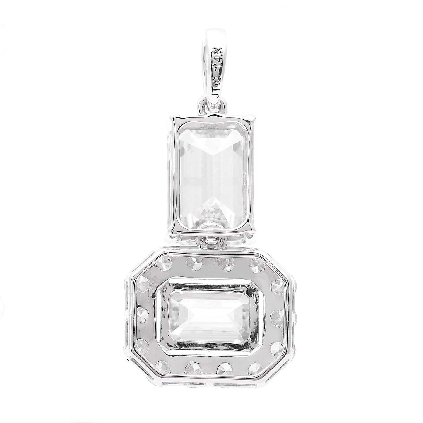 3.47 Carats Lab Grown Diamond 14K Gold Pendant