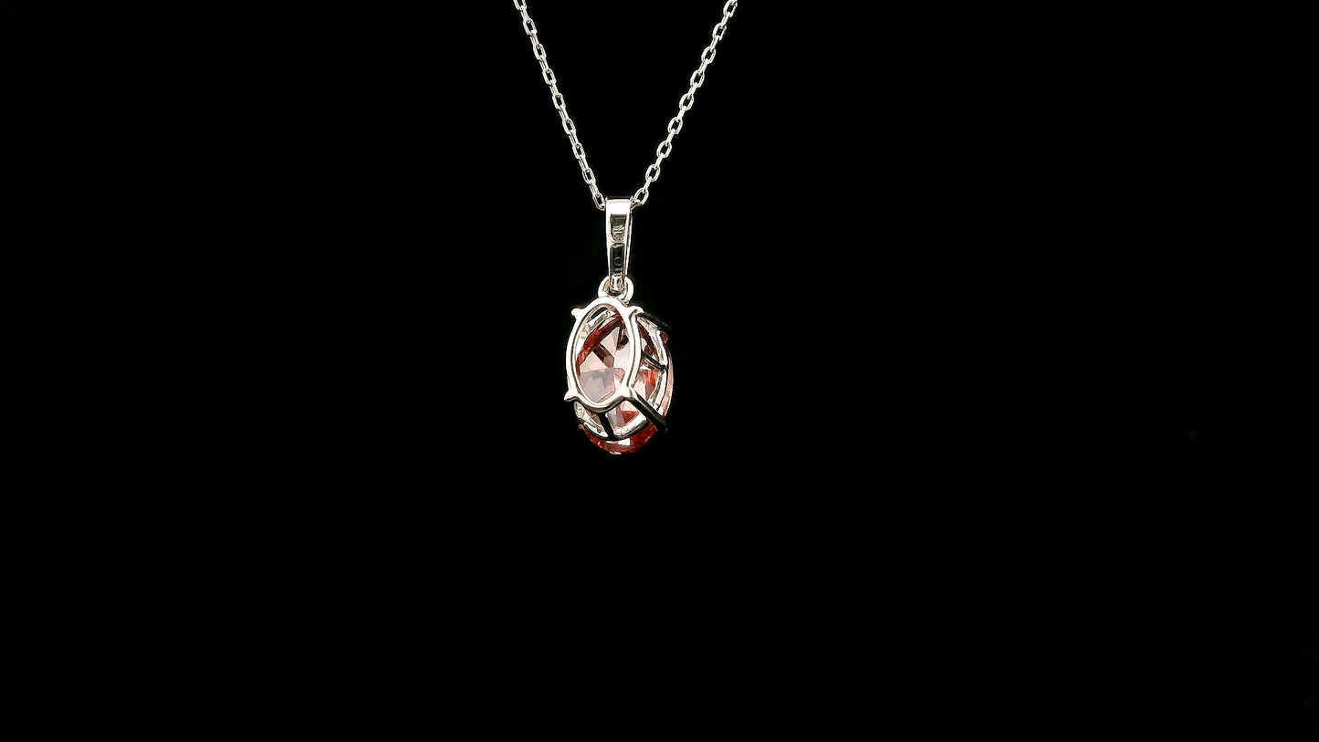 1.99 Carats Pink Lab Grown Diamond 14K Gold Pendant