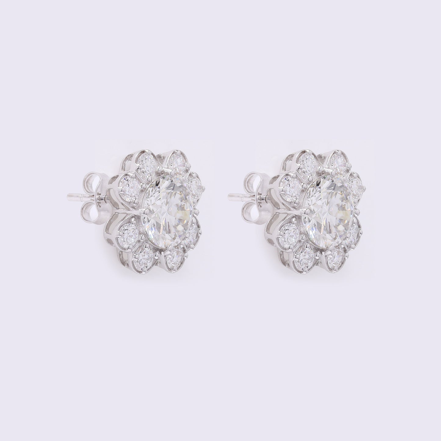 4.03 Carats Lab Grown Diamond 14K Gold Earrings