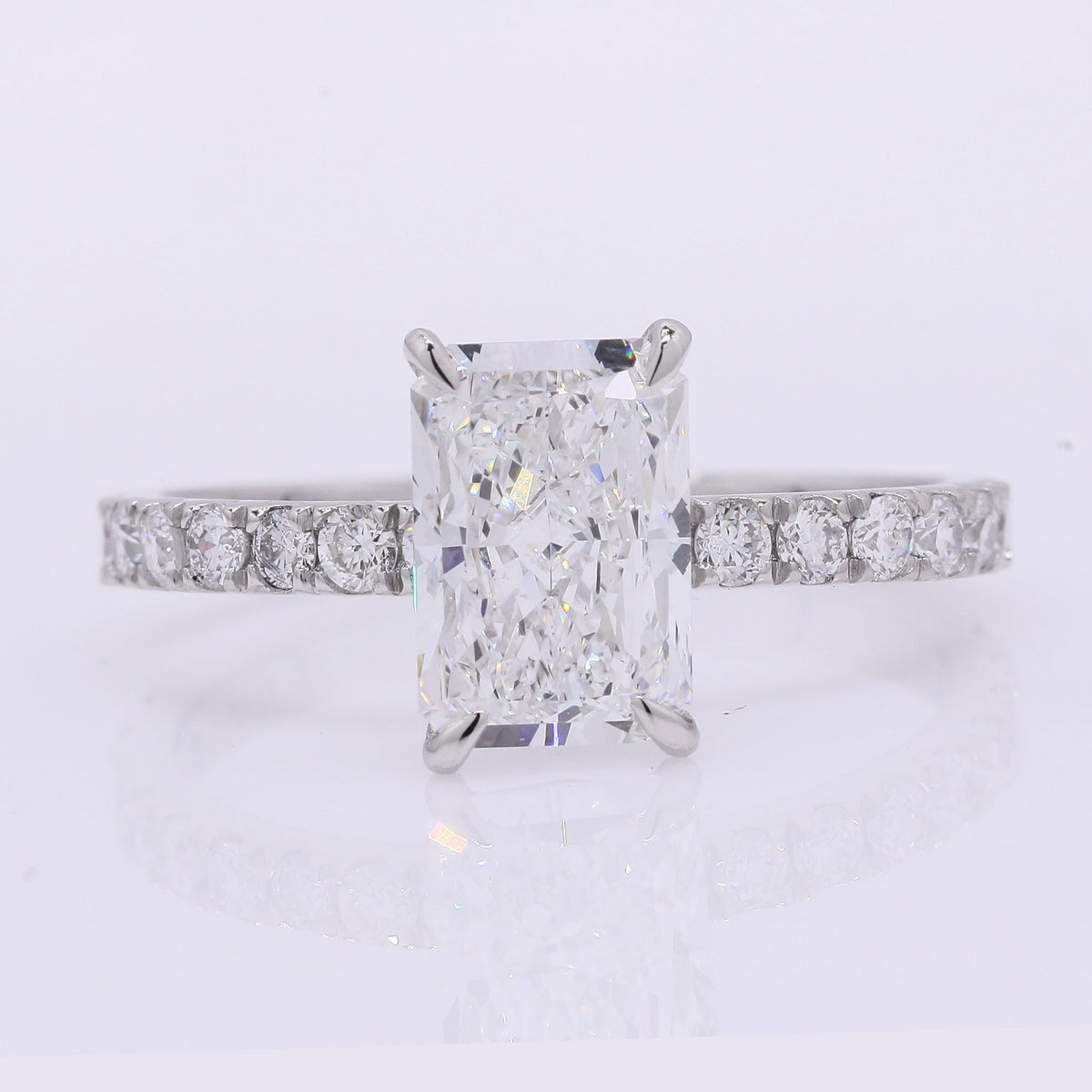 2.37 Carats Lab Grown Diamond 950 Platinum Ring