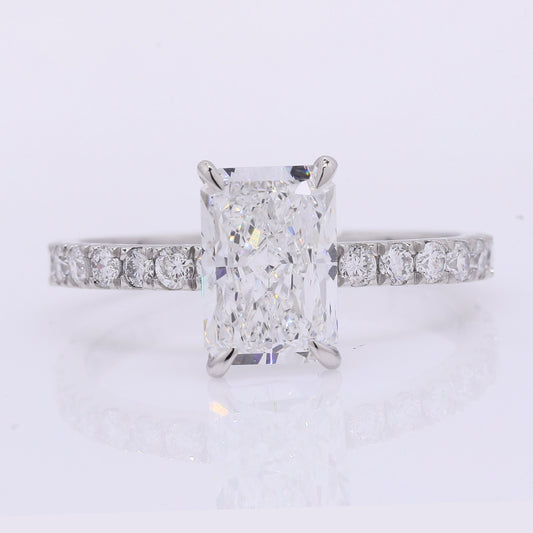 2.37 Carats Lab Grown Diamond 950 Platinum Ring