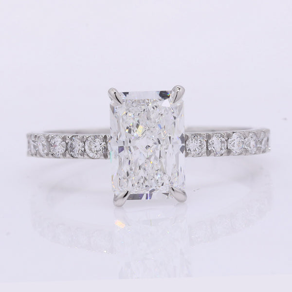 2.37 Carats Lab Grown Diamond 950 Platinum Ring