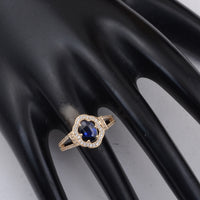 1.42 Ct Oval Sapphire 9K Gold Ring