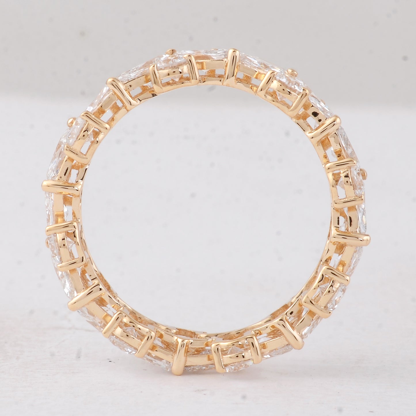 3.17 Carats Lab Grown Diamond 14K Gold Ring