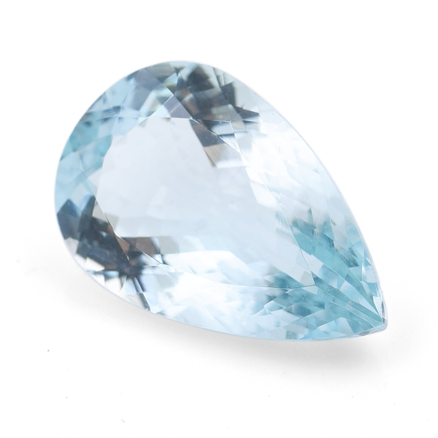 5.64 Natural Beryl Aquamarine Pear Mixed Cut Gemstone