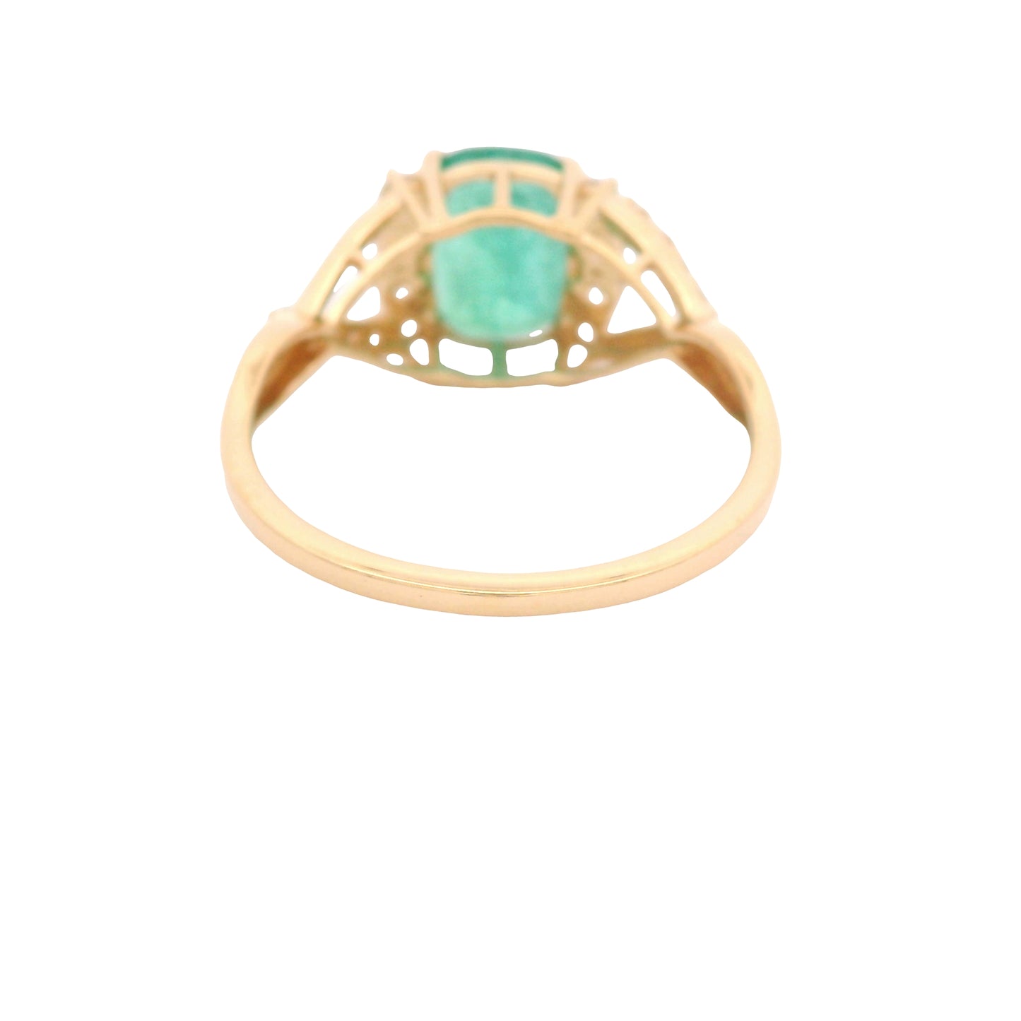 2.26 Ct Cushion Emerald 14K Gold Ring