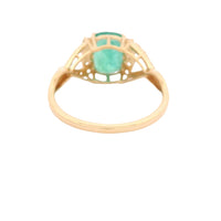 2.26 Ct Cushion Emerald 14K Gold Ring