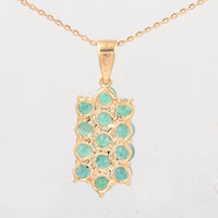 1.78 Ct Round Emerald 14K Gold Pendant