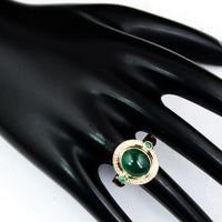 4.73 Carat Oval Natural Beryl Emerald 14K Gold Ring