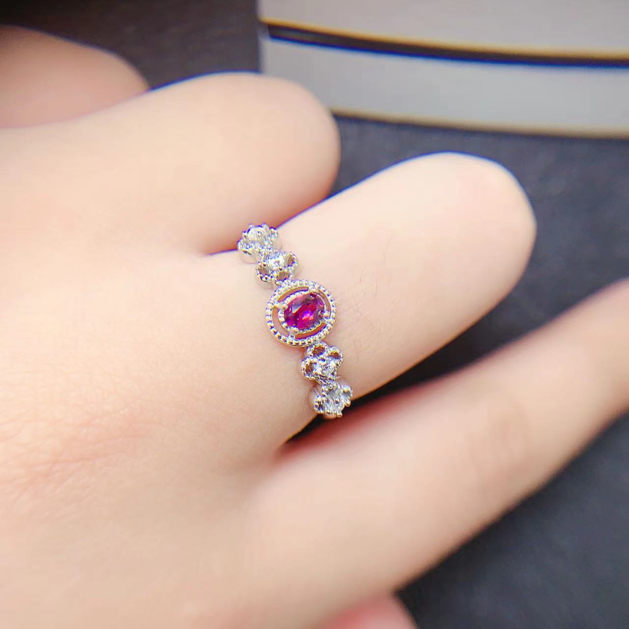 Garnet 925 Sterling Silver Ring