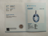 5.61 Ct Oval Mixed Cut Natural Aquamarine 950 Platinum Pendant