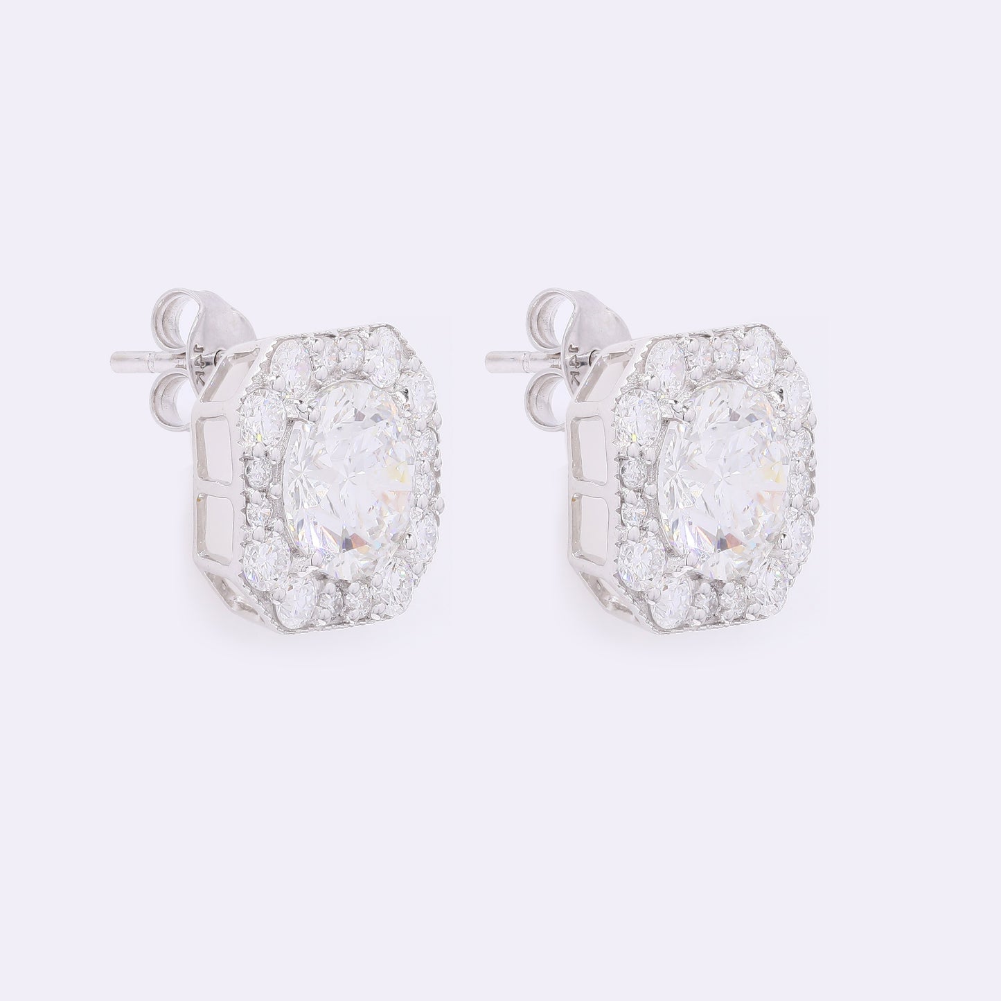 4.00 Carats Lab Grown Diamond 14K Gold Earrings