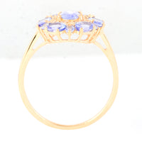 1.73 Ct Oval Tanzanite 14K Gold Ring