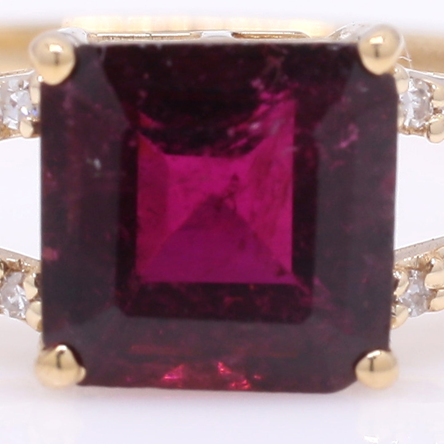 1.43 Ct Octagon Step Cut Natural Tourmaline 14K Gold Ring