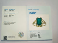 3.06 Ct Octagon Natural Emerald 14K Gold Ring
