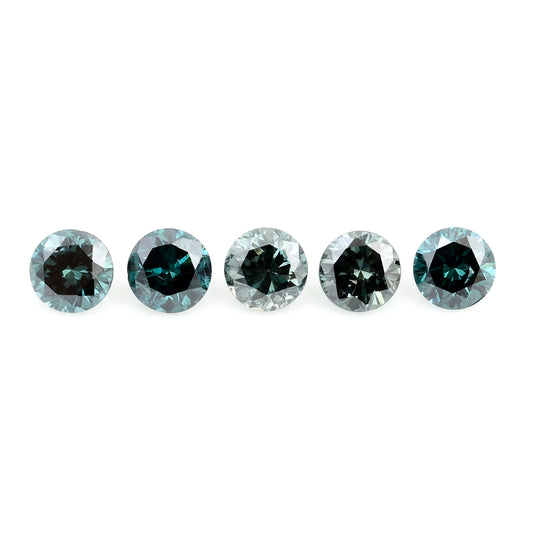 0.50 Blue Diamond Round Loose Gemstone