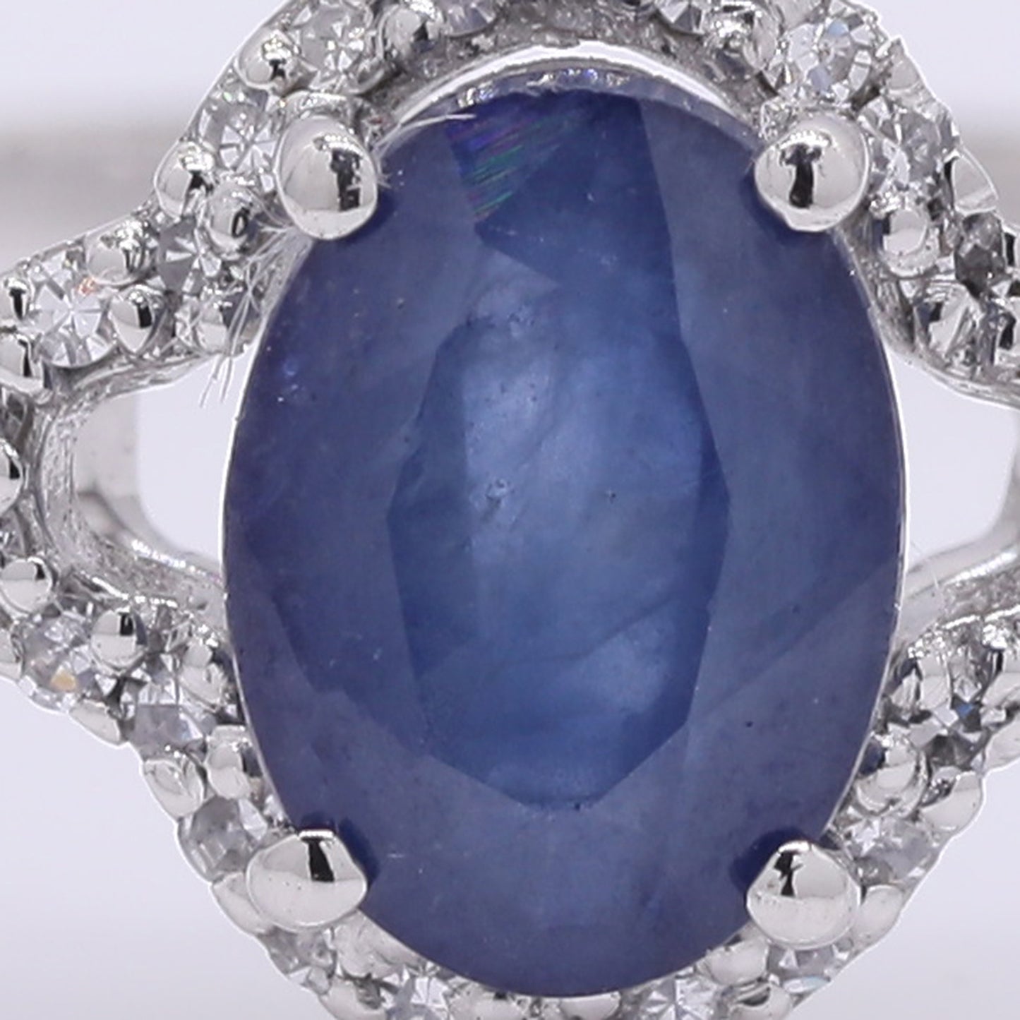 1.33 Ct Oval Mixed Cut Natural Sapphire 950 Platinum Ring
