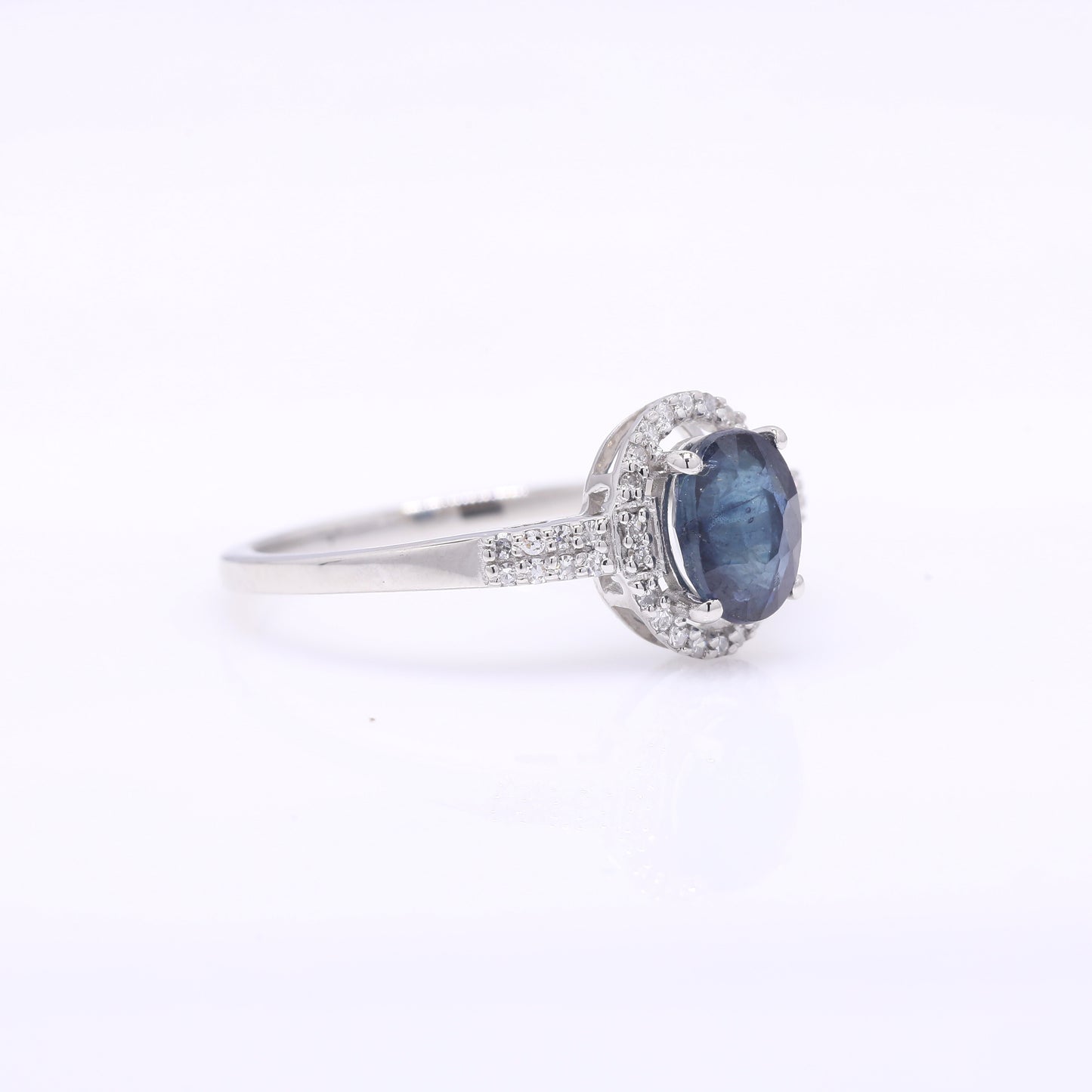 1.43 Ct Oval Mixed Cut Natural Sapphire 950 Platinum Ring