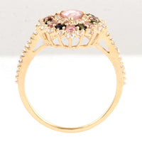 1.42 Ct Pear Tourmaline 14K Gold Ring