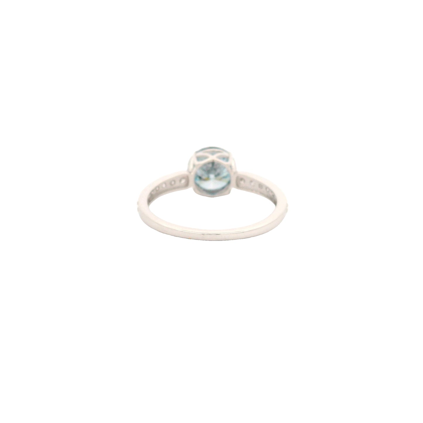 1.74 Carats Blue Lab Grown Diamond 14K Gold Ring