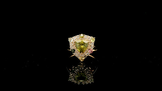 1.49 Ct Trillion Tourmaline 14K Gold Ring