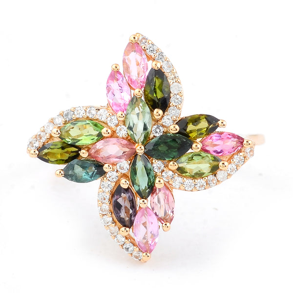 1.20 Ct Marquise Tourmaline 14K Gold Ring