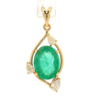 1.71 Ct Oval Emerald 14K Gold Pendant