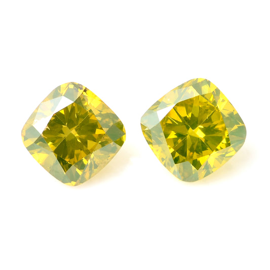 0.82 Carat Yellow Diamond Cushion Loose Gemstone