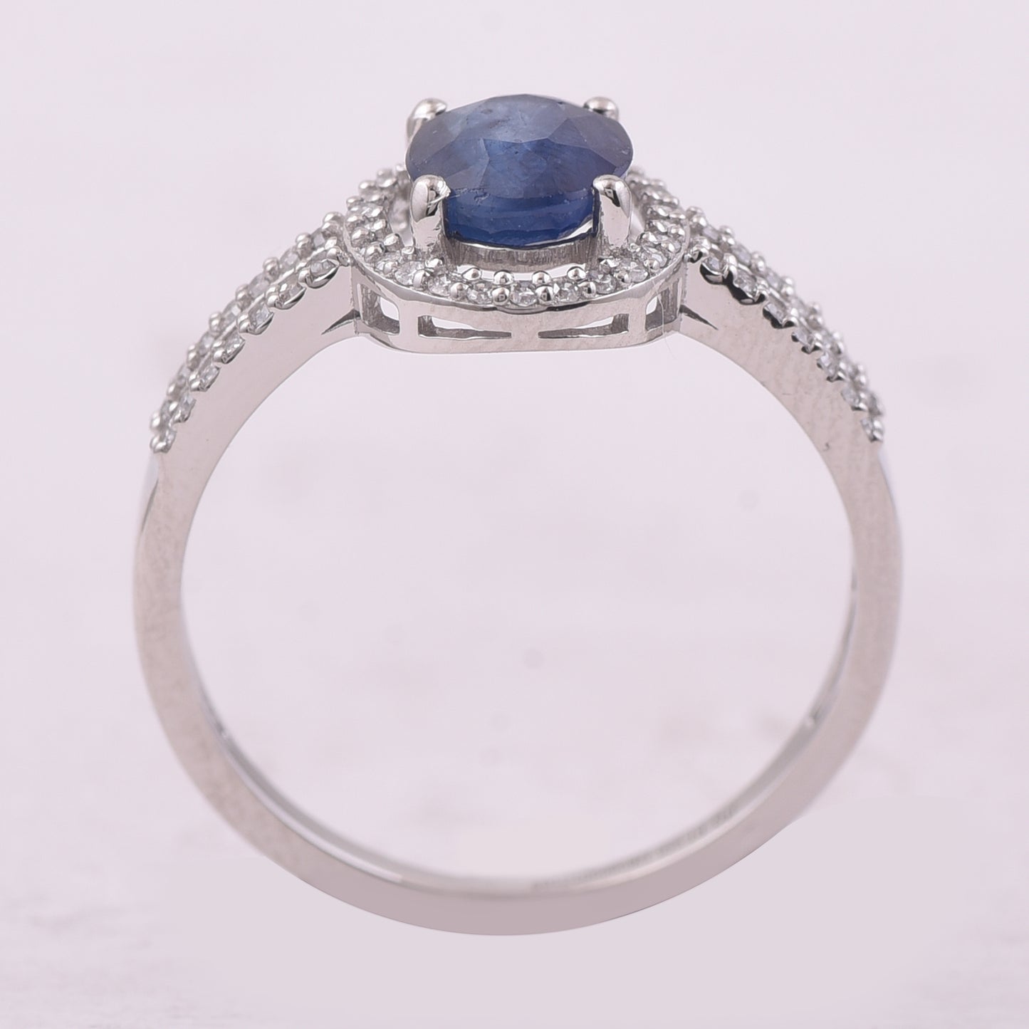 1.47 Ct Oval Mixed Cut Natural Sapphire 950 Platinum Ring