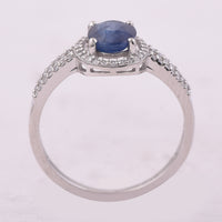 1.47 Ct Oval Mixed Cut Natural Sapphire 950 Platinum Ring
