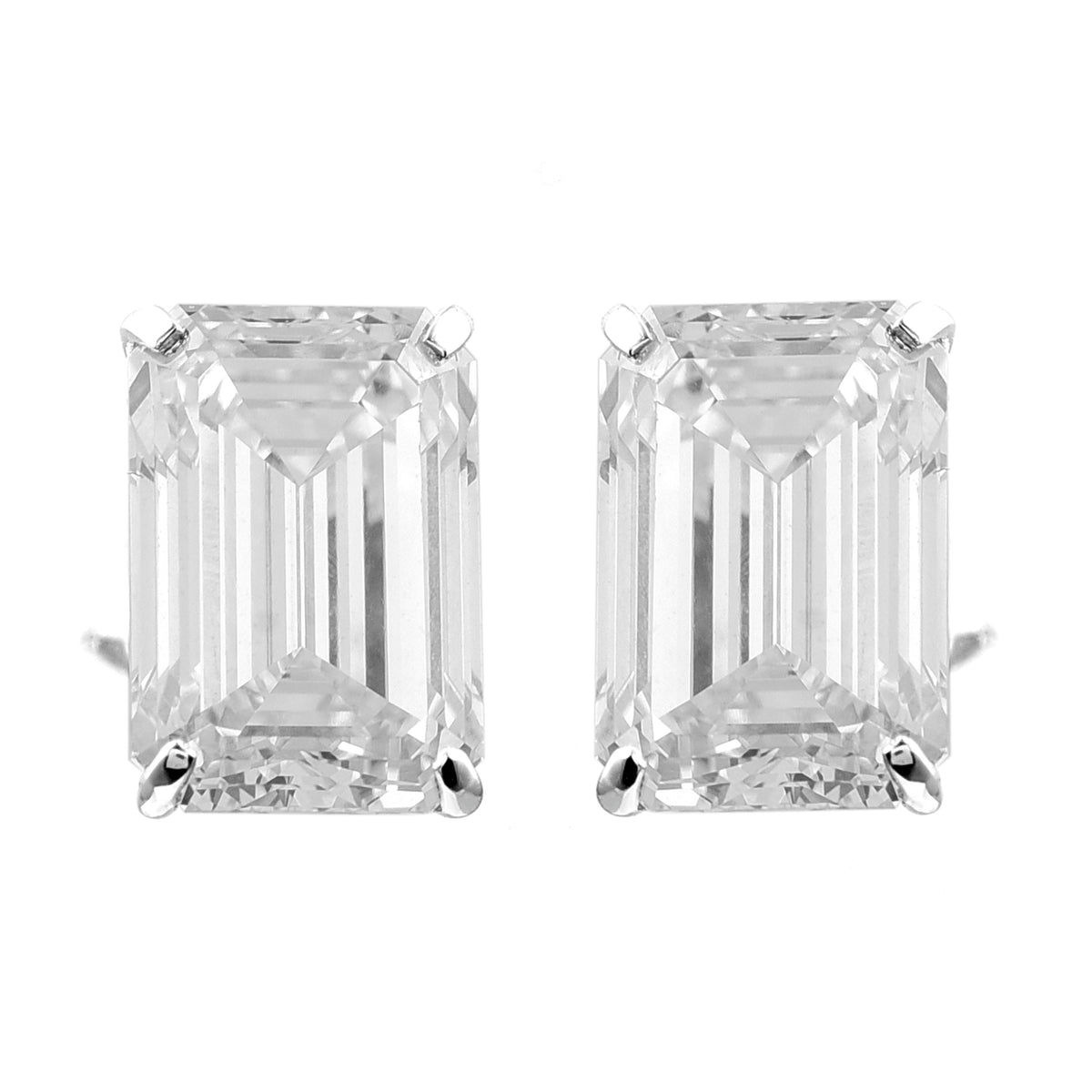 3.86 Carats Lab Grown Diamond 14K Gold Earrings