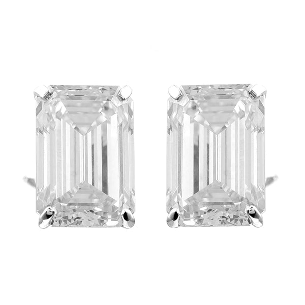 3.86 Carats Lab Grown Diamond 14K Gold Earrings